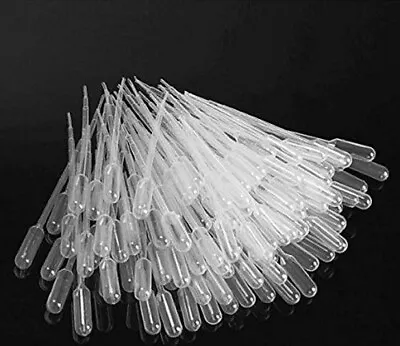 25 3ml Disposable Polyethylene Eye Dropper Set Transfer Graduated Pipettes USA • $5.49