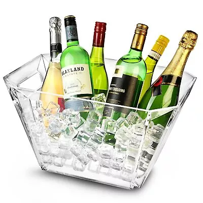 Glacier Acrylic Geometric Wine Bucket - Champagne Bucket Wine Cooler • £24.99