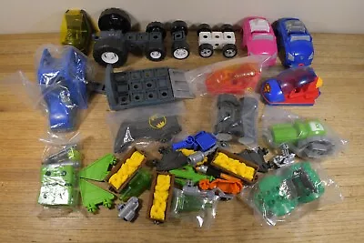 LOT Of RARE Mattel Trio Building Blocks DC Comics Parts & More Batman Superman • $34.95