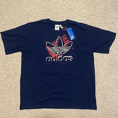 Adidas Originals Trefoil Art Vintage Tee Shirt Men’s Size 2XL DV3281 New Vintage • $29.99