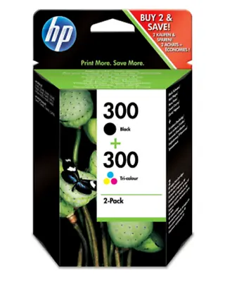 £32.99 • Buy Genuine HP 300 Black & Colour Ink Cartridges Twin Pack CN637EE