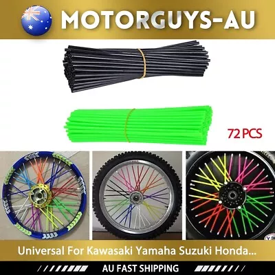 Wheel Spoke Wraps Kit Rims Skins Covers Guard Protector Motocross Pit Dirt Bike • $9.44