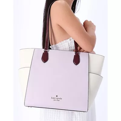 Kate Spade New York Madison Laptop Tote Shoulder Bag Lilac Moonlight Colorblock • $270.05