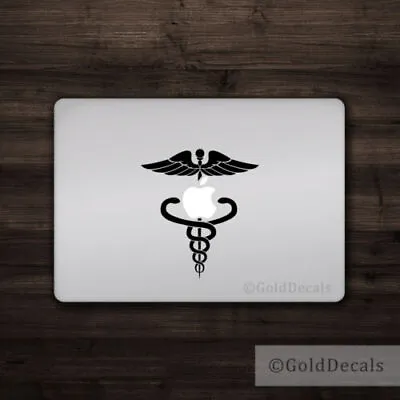 Caduceus - Mac Apple Laptop Vinyl Decal Sticker Macbook Nurse Doctor Medicine • $4.25
