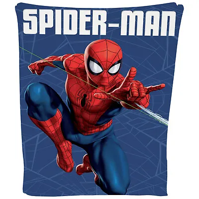 Spiderman Blanket Fleece Sofa Soft Throw Kids Bedding Boys Marvel Superhero Gift • £12.99