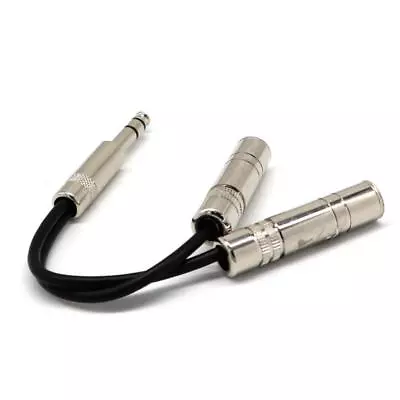 6.35mm 1/4  Jack Male To 2X 6.5mm 1/4  Female Y Splitter Stereo Audio Cable • £6.92