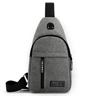 Mens Sling Bag Cross Body Handbag Chest Bag Shoulder Pack Sports Travel Backpack • $8.99