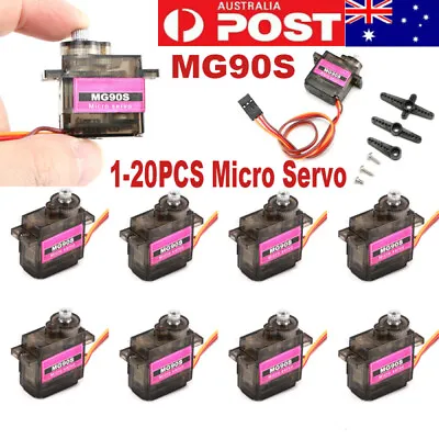 $7.49 • Buy MG90S 9g Metal Micro Servo Motor For RC 250 450 Helicopter Airplane FPV Car Boat