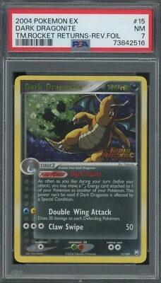 $66 • Buy Pokemon Dark Dragonite EX Team Rocket Returns Reverse Holo Rare #15 PSA 7
