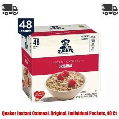 Quaker Instant Oatmeal Original Individual Packets 48 Ct • $18.54