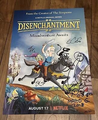 Matt Groening DISENCHANTMENT Signed Poster SDCC 2018 • $400