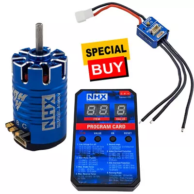 NHX RC 4500KV 21.5T Mini 1525 Sensored Brushless Motor W/ ESC / Programming Car • $89.95