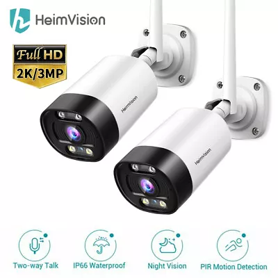 HeimVision 3MP 2K Wireless Security Camera Outdoor Home Wifi IR Night Vision Cam • $45.50