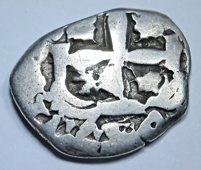 1752 Spanish Bolivia Silver 2 Reales Colonial 1700's Pirate Treasure Cob Coin • $149.95