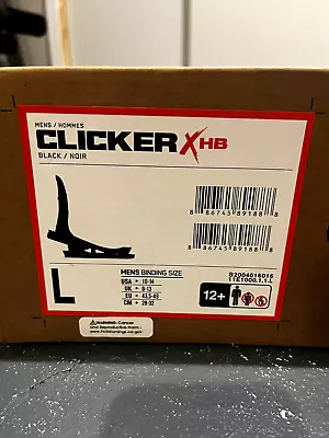K2 Clicker X HB Men's Snowboard Bindings Size L- Black • $185