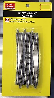 $31.49 • Buy Z Scale - MICRO-TRAINS MTL 990 40 912 Curved Track Pack R490mm X 13*- 12 Pieces 
