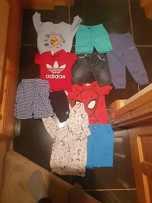 Boys Clothes Bundle Age 2-3 Years.. Adidas.. McKenzie.. Marvel.. Etc • £9.99