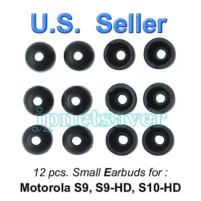 12 Small Motorola S9 S9-HD S10-HD Replacement Earbuds - Motorokr Eargel Eartips • $8.99