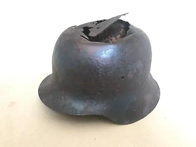 Wwii M- 42 German Helmet Battle Damage Wwii • $106