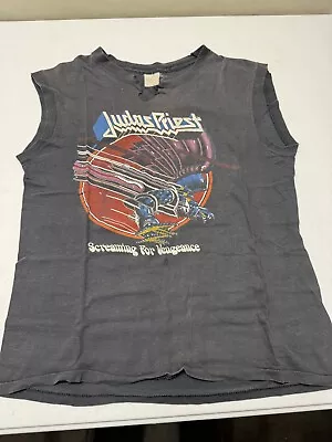 Judas Priest 1982 Screaming For Vengeance Tour Concert Tank Top T Shirt Large NR • $199.99