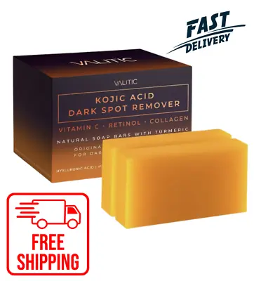 VALITIC Kojic Acid Dark Spot Remover Soap Bars With Vitamin C Retinol2 Pack • $26.99