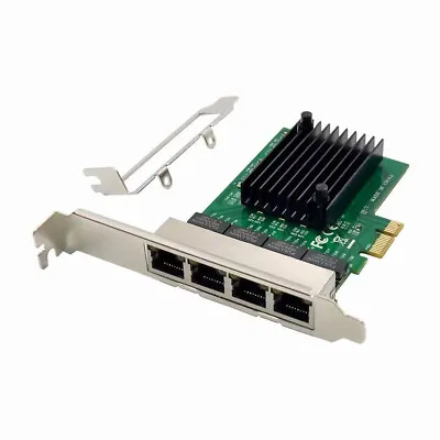 4 Port Gigabit Ethernet PCI-e PCIe X1 Network Adapter Card NIC Realtek Chipset • $32.90