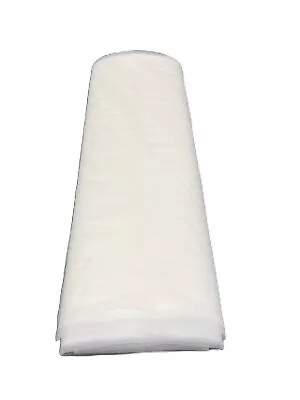 50 Metres Soft White Dress Net Tulle Tutu Fabric Mesh Fairy Material 280cm Wide. • £29.99