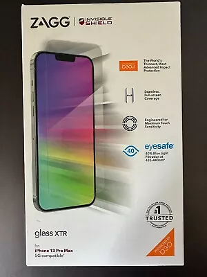 (2 PACK ) NEW ZAGG Glass XTR Invisible Shield EyeSafe IPhone 13 Pro Max • $23