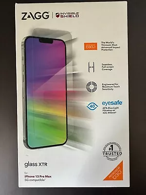 NEW ZAGG Glass XTR Invisible Shield EyeSafe IPhone 13 Pro Max Screen Protector • $18