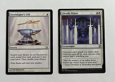 MTG Steelshaper's Gift Fifth Dawn 19/165 Regular Uncommon & Ghostly Prison Rare • $6.99