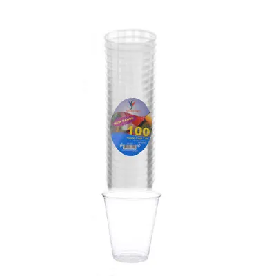 High Quality New Plastic 100 Pack Disposable Clear Cups 7 Oz - Great For Party • £6.99