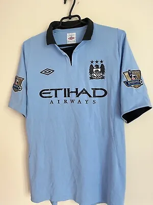 Manchester City 2012 2013 Home Football Shirt Soccer Jersey Umbro Size L Men • $52.99