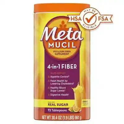 Metamucil Fiber Supplement Psyllium Husk Fiber Powder For Digestive Health Rea • $18.98