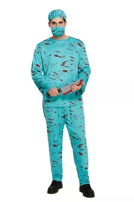 Adults BLOODY SCRUBS SURGEON Halloween Costume Mens Ladies Doctor Fancy Dress UK • £9.13