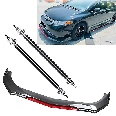 For Mini Cooper Front Bumper Splitter Spoiler + Strut Rods Carbon Fiber Body Kit • $79.99