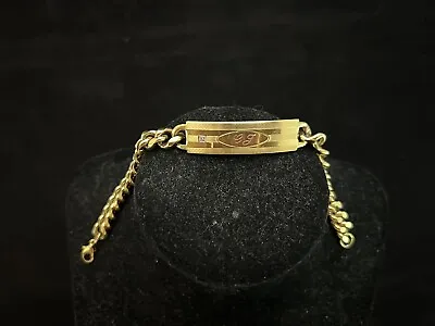 MENS SPEIDEL GOLD ID BRACELET With DIAMOND  8 1/2   ( Fastened) • $14.99