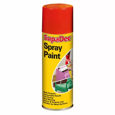 SupaDec Spray Paint 400ml - Various Colours Multi-Purpose For Most Surfaces. • £7.45