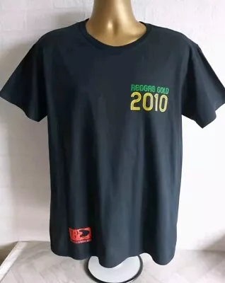 Reggae Gold 2010 VP Records Men's L Jamaican Ragga Music Black Gildan T-Shirt • £19.95