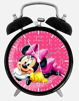 Disney Minnie Mouse Alarm Desk Clock 3.75  Home Decor E123 Nice For Gift • $22.95
