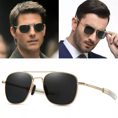 Classic Military Aviators Polarized Men's Sunglasses Pilot Retro Driving Glasses • £9.11