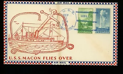 US Postal History Zeppelin U.S.S. Macon Mellone # 9/12/34-6.1 U.S.S. Bobolink • $34.99