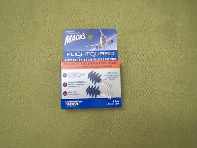 Mack's Flightguard Airplane Pressure Relief Earplugs Ear Discomfort Fly Noise • $7.25