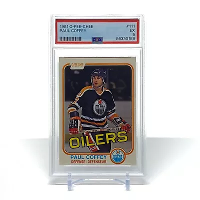 1981 O-Pee-Chee OPC Hockey #111 Paul Coffey Oilers RC Rookie HOF PSA 5 EX • $87.39