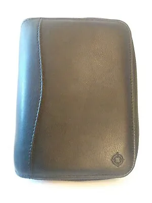 Franklin Covey Compact FULL GRAIN NAPPA LEATHER Leather ZIP Planner Slim 6 Ring • $60