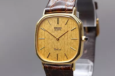 10k Solid [MINT] Seiko DoLce 6020-5950 New Batt Gold Quartz Men Watch From JAPAN • $249.99