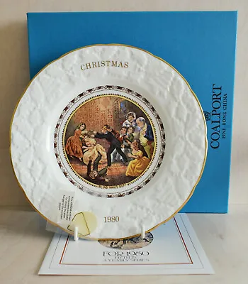 Coalport England Christmas Plate 1980 Pratt Prints Blind Man’s Buff Boxed • £4.50