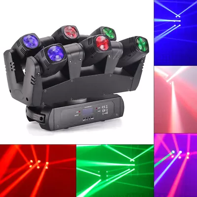 6 Head LED RGB Moving Head Stage Lighting Beam Laser Bar Disco Party DJ Lights • $270.75