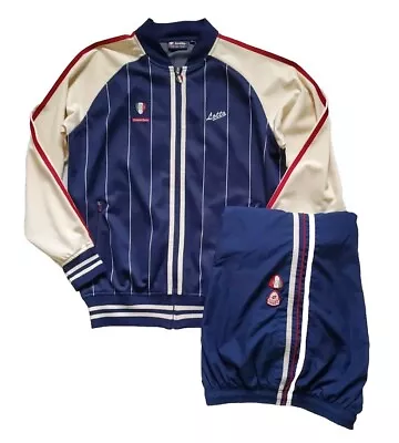 Vintage LOTTO Tracksuit Mens XL Blue Cream Red 90's Reissue Of '73 Original Rare • $117.67