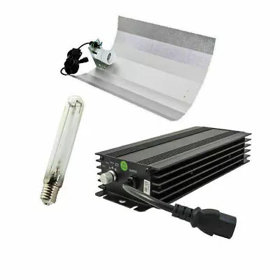 600w Grow Light Kit Hydroponics Ballast Bulb Reflector Digital Dimmable HPS Dual • £15.75