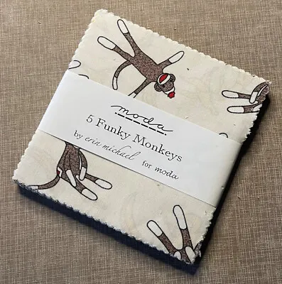 5 Funky Monkeys - Charm Pack By Erin Michael (OOP) • $20